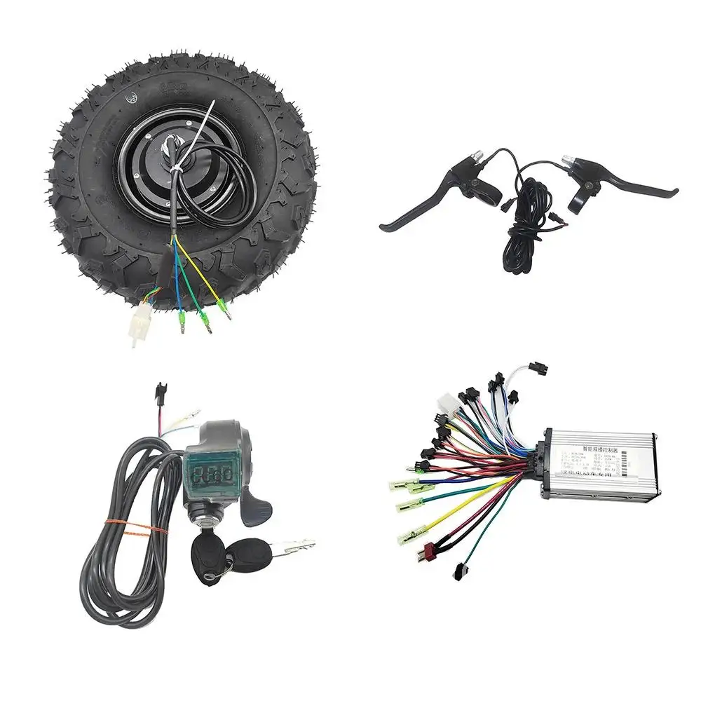 Electric Wheelbarrow Hub Motor Kit 24V 36V 48V 350W 500W All Terrain Off Road Rough Tyre Wheel 14.5