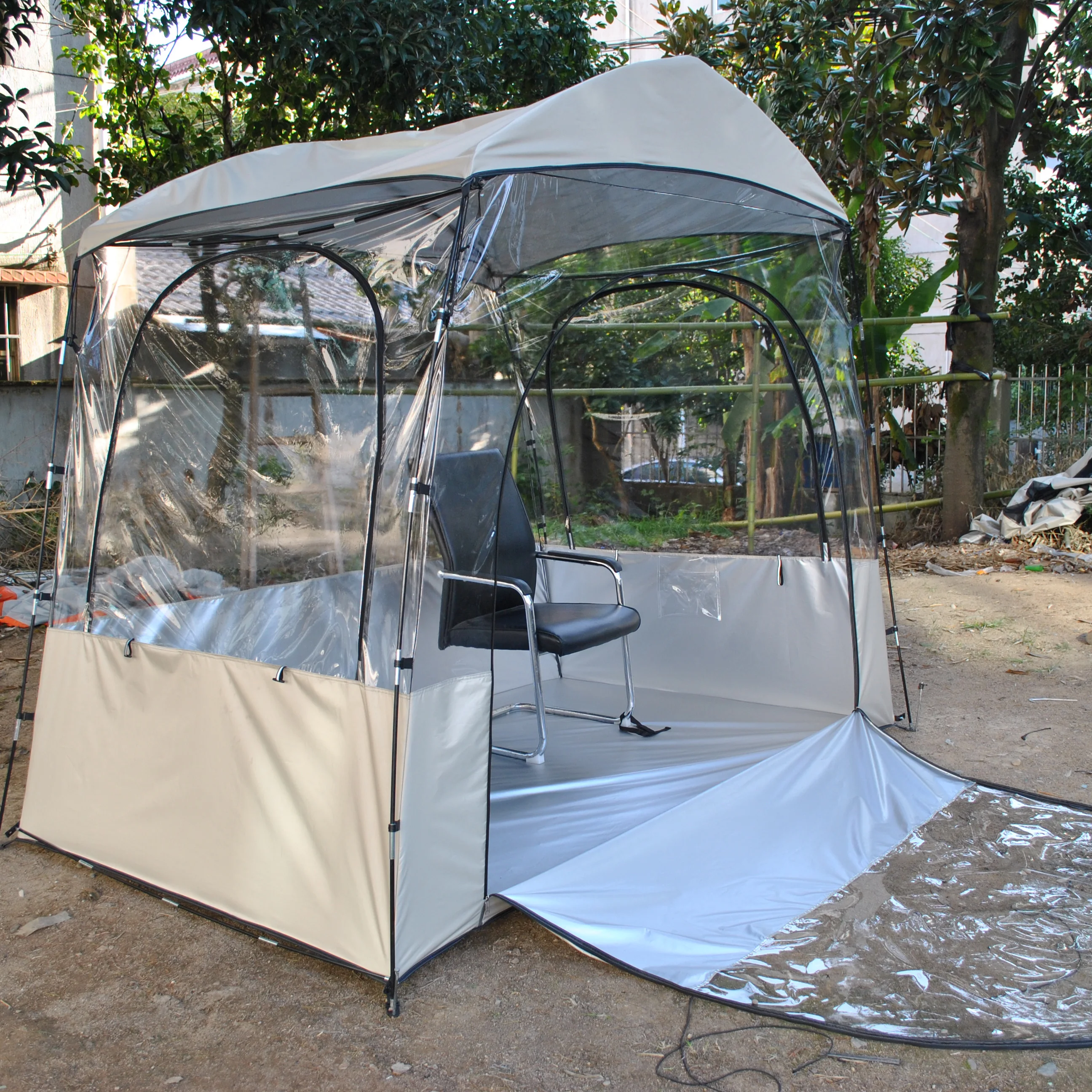 Sports Tent, Instant Weather Proof Pod, Scratch-Resistant PVC Tent, Bubble Tent, Clear Tent, Sport Pod with Extra Top Cover