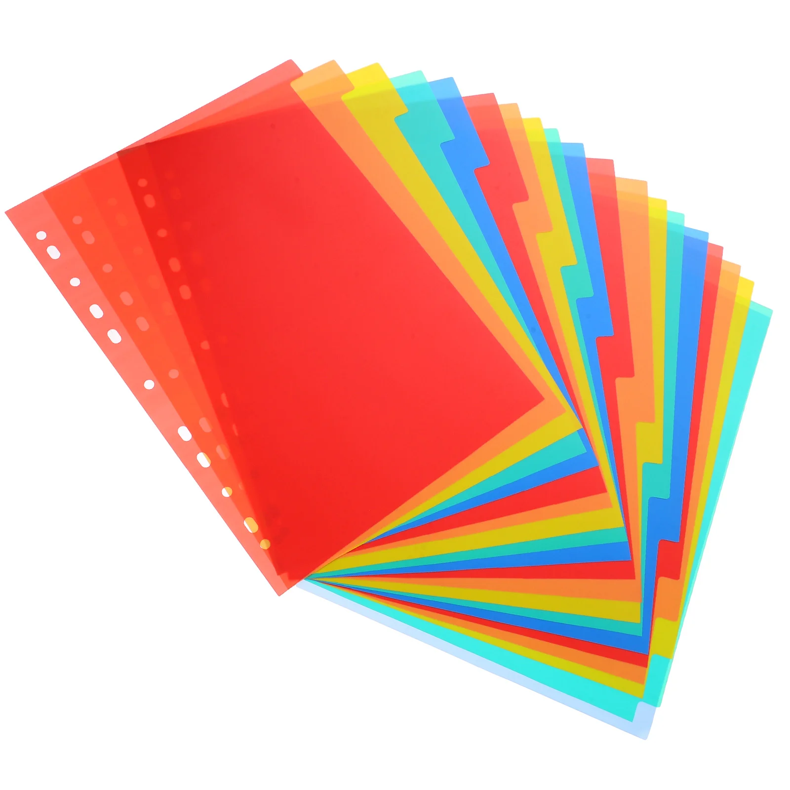 Imagem -06 - Categoria de Página de Índice Separadores de Notebook Divisores de Abas Fichário de Plástico Guias Coloridas Pasta de Números com Abas pp