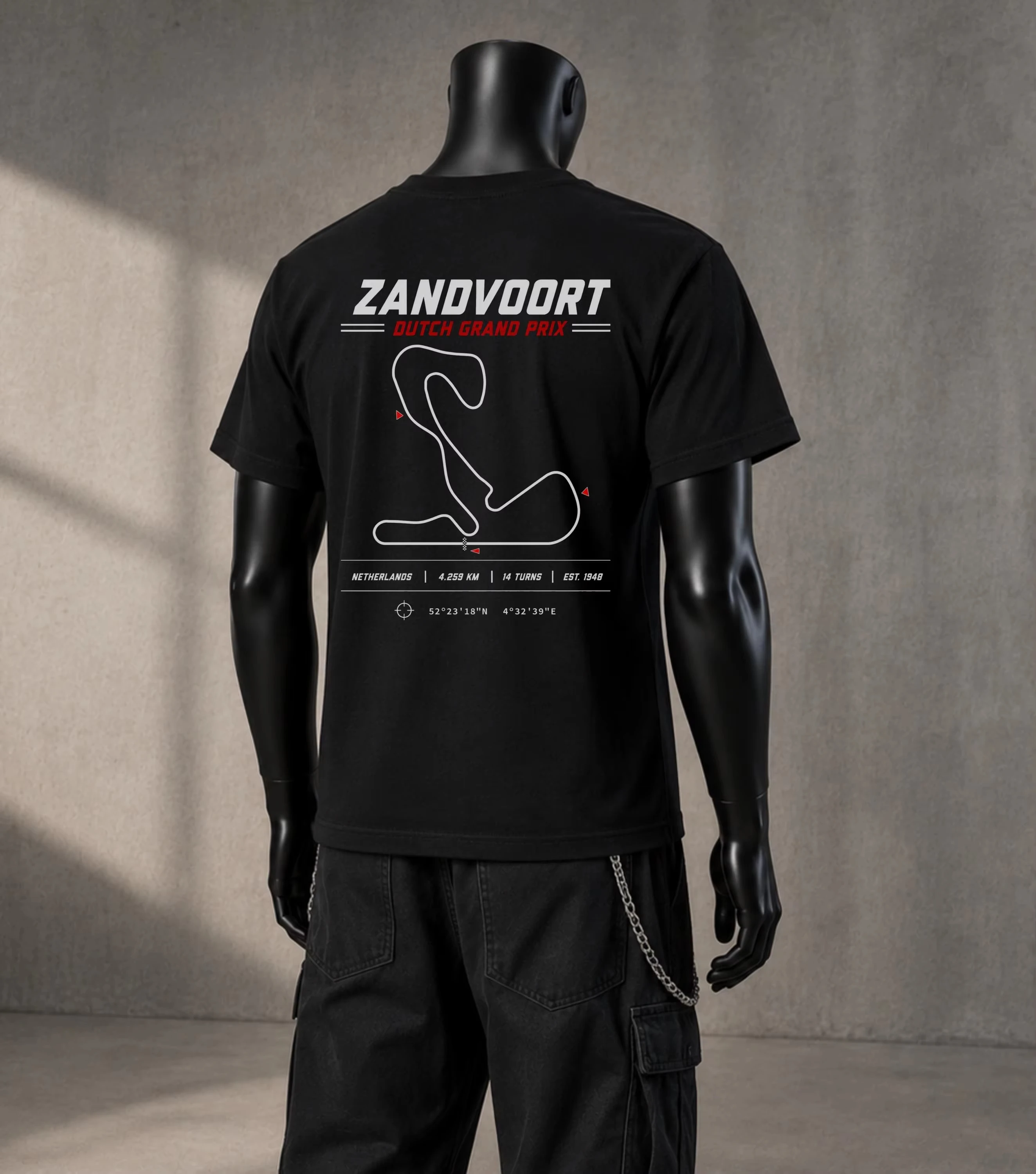 2026 Summer Cotton T‑Shirt For Adults Kids Retro Hip Hop Race Track Line Map Print Loose Short Sleeve Motorsport Street Tee