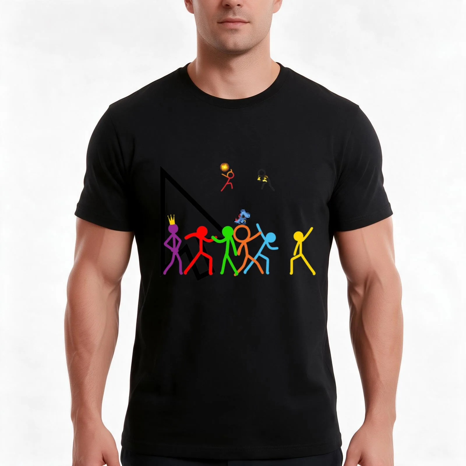 alan becker Premium Scoop T-Shirt, Summer Casual Cotton Tee, Oversized Streetwear Tops, Vintage Graphic Print, Unisex Men Women