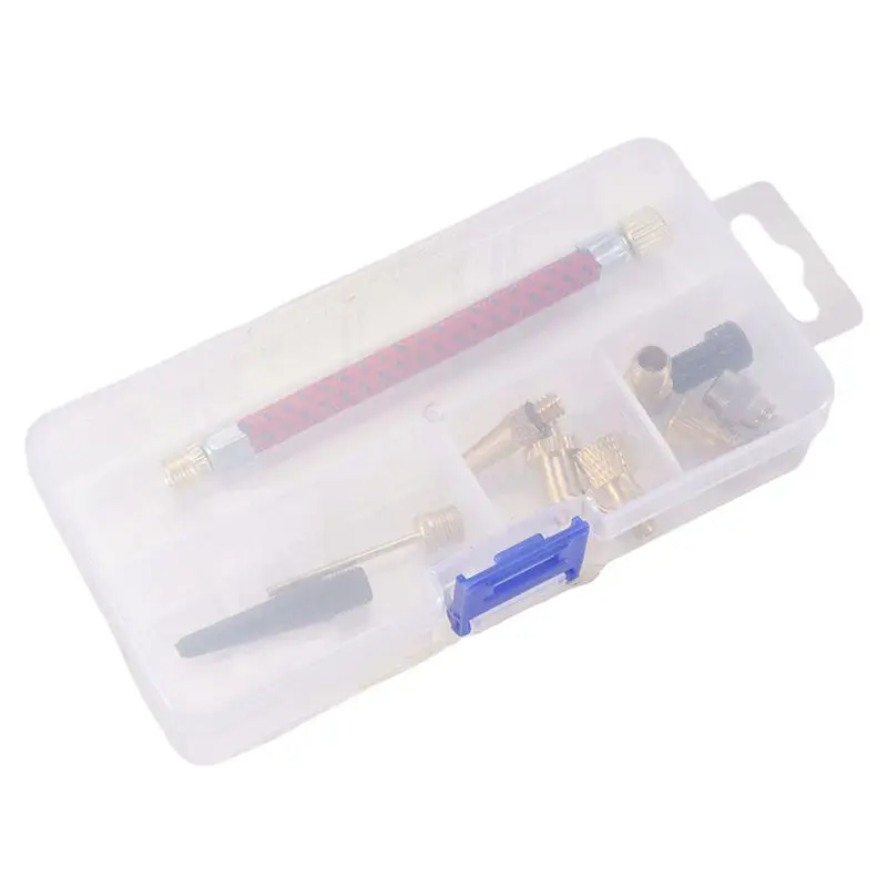 ABTU-12Pcs/Set Airbed Pump Hose Adapter Nozzle Valve Air Hose Inflating Needles Bike Pump Inflator Connector Bike Tools