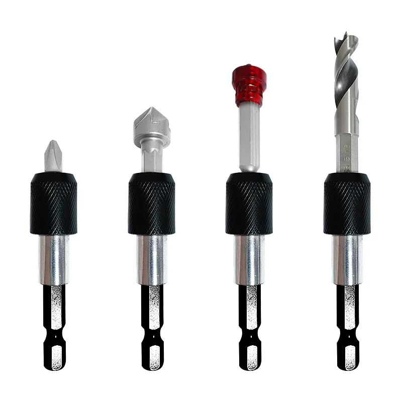 3PCS Hexagonal Quick Release Electric Drill Driver Self-Locking Extension Rod Screwdriver Transfer Tool Set for DIY Projects