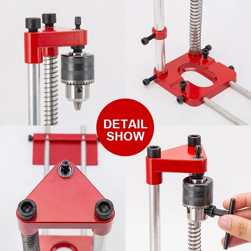 Imagem -05 - Portátil Carpintaria Drill Locator Auto Linha Drill Guide Preciso Buraco Punch Posiçãoer Auto-line Guide Tool