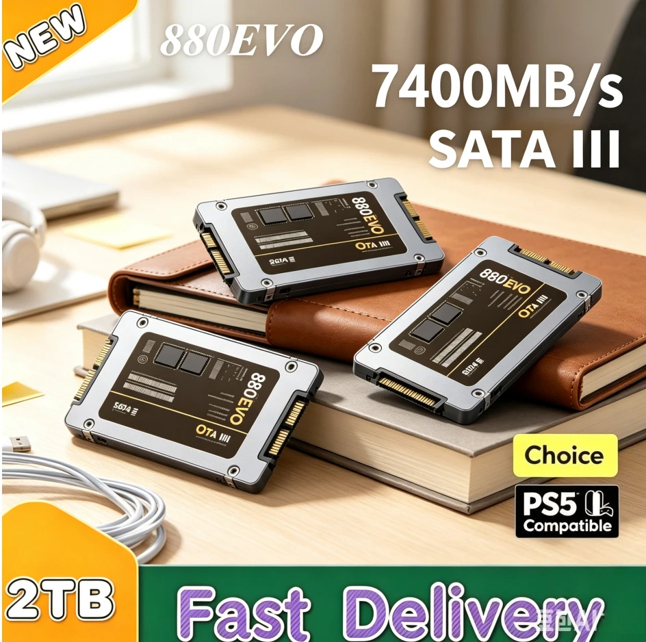 [Brand+]  880EVO External Hard Disk High Speed For Internal Hard Drive Sata3 Interface Portable Solid State Drive For Laptop