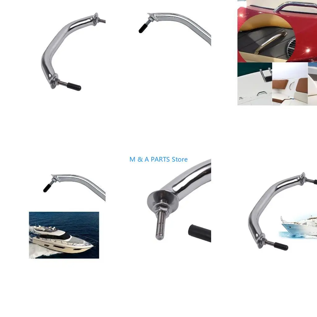 

U1JF Marine Stainless Steel Handrail Sleek andSturdy Boats Accessory Simeple Install