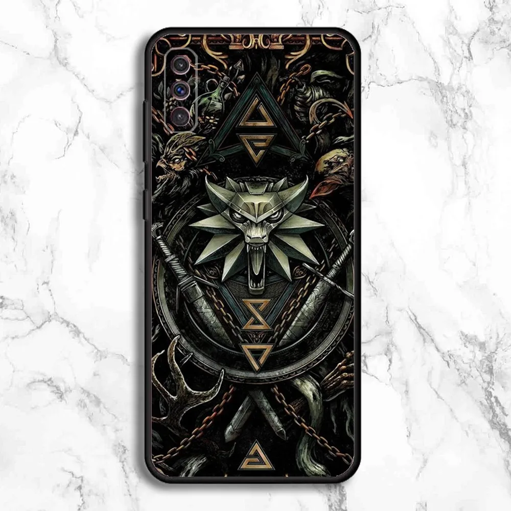 The W-Witcher Game Phone Case For Samsung Galaxy A13,A21s,A22,A31,A32,A52,A53,A71,A80,A91 Soft Black Phone Cover