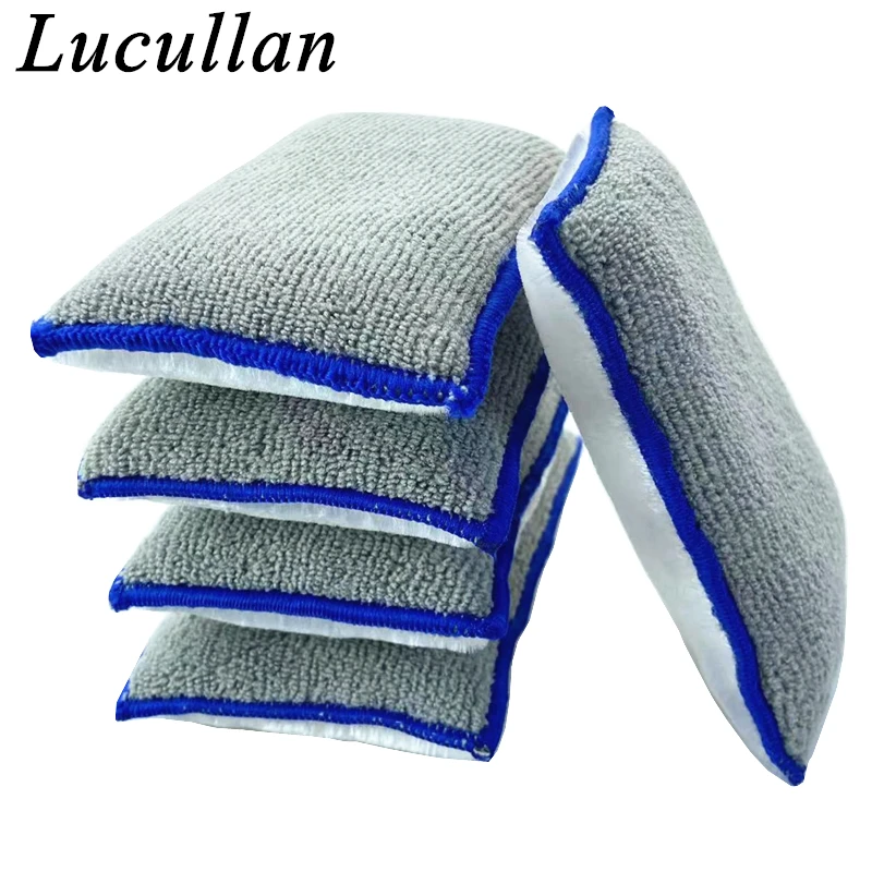 

Lucullan Double Side Use Leather,Plastic,Vinyl and Upholstery Cleaning Applicators Car Detailing Interior Scrubbing Sponge