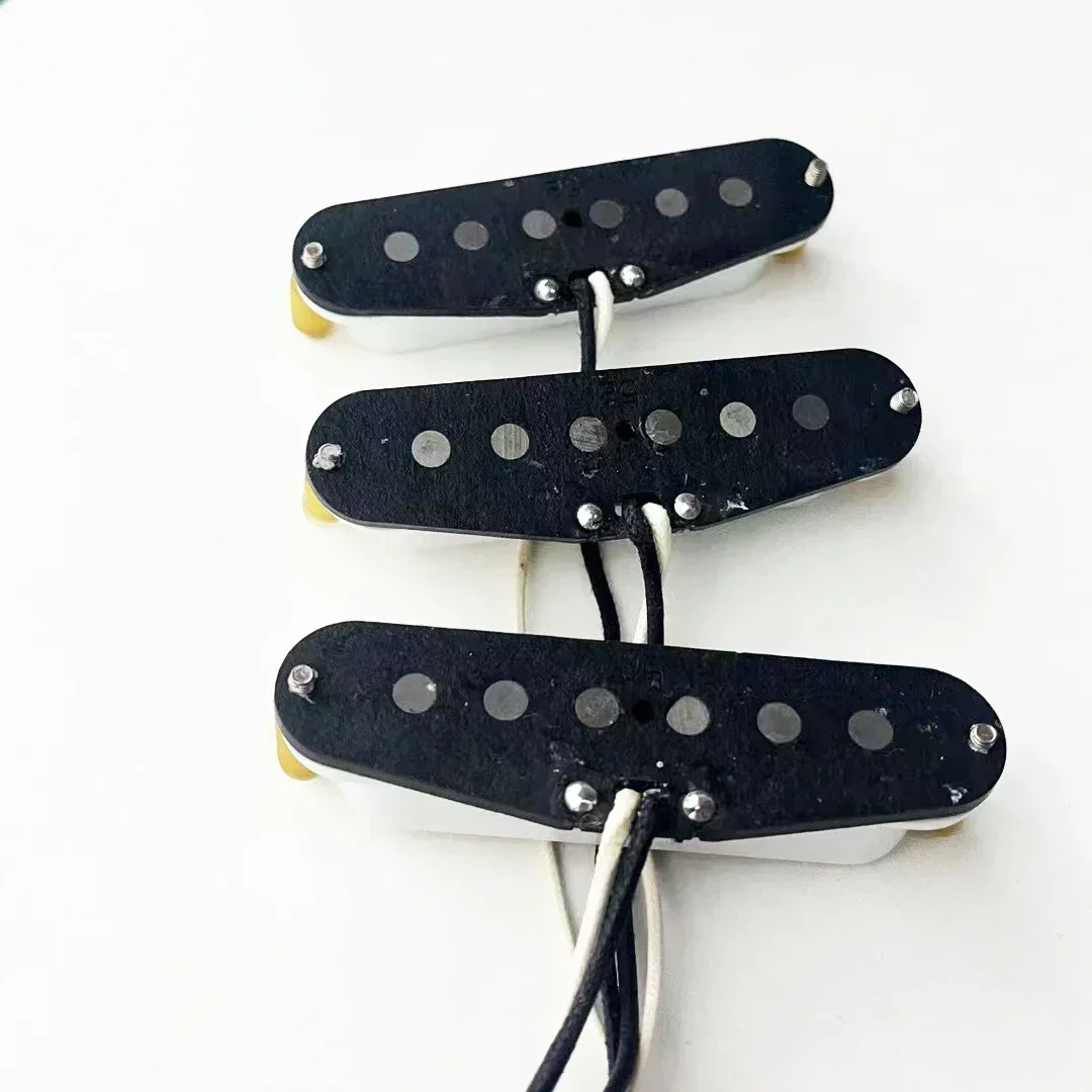 

"Vintage '69 SSS Single Coil Guitar Pickup Set – Handwound Alnico 5 Pickups for Strat (Aluminum Zinc Cobalt Magnets)"
