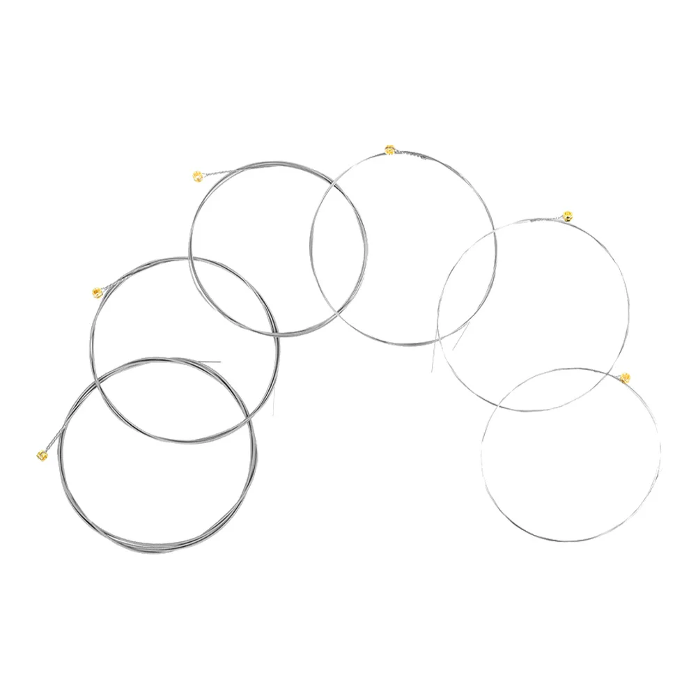 

6Pcs Durable Metal Guitar Strings Replacement Set for Electric Acoustic Clear Sound Accessories Guitar Replaceable Strings
