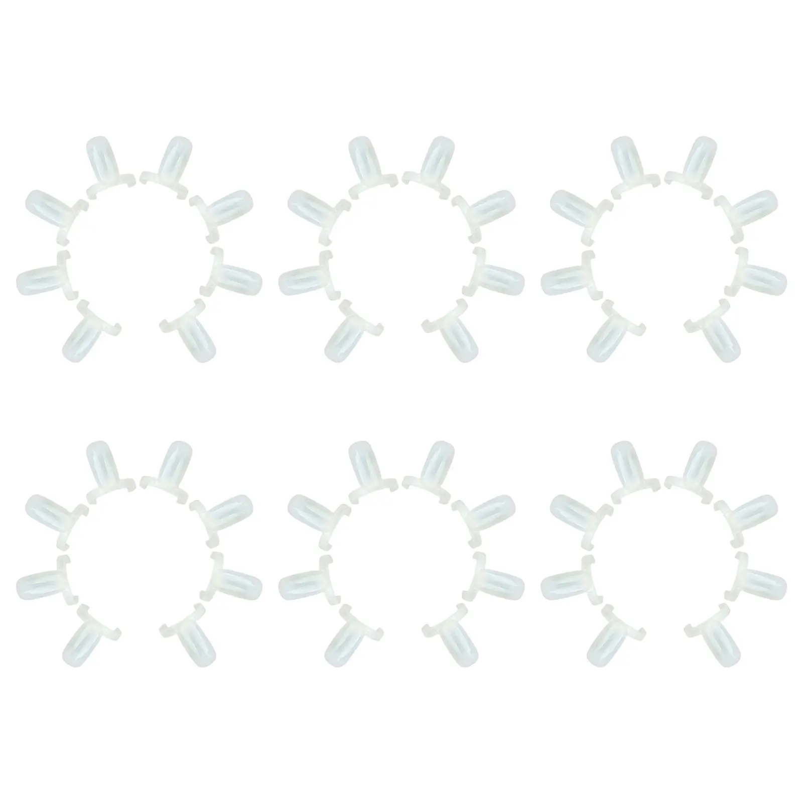 

500 шт., кольцо для демонстрации цвета ногтей, плоские кончики пальцев, образец салона ногтей, маникюрная практика, таблица лака