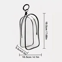 Colorful Transparent Protector Case Organizer Box for 17cm Plush Dolls Outdoor Display Bag With Keychain Doll Accessories 5