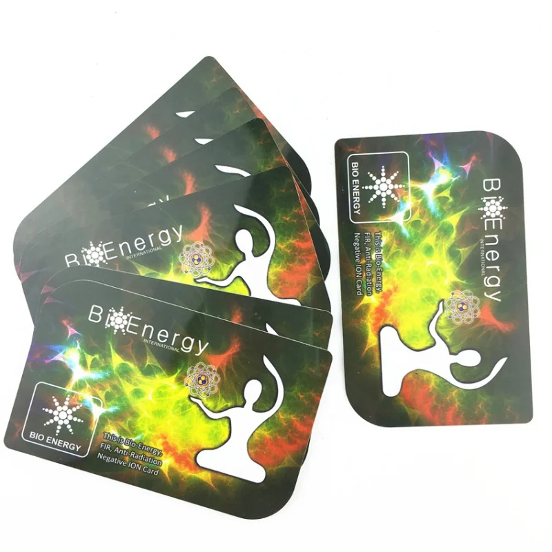 Carta di ioni negativi PVC materiale plastico terahertz energia scalare salute quantum energy saver card bio energy card