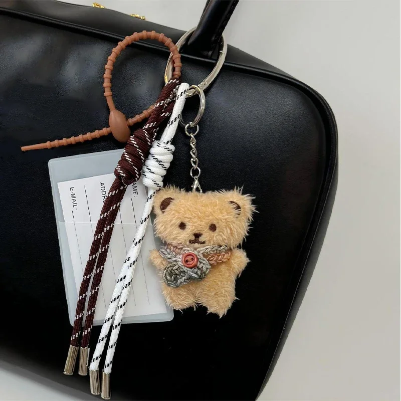 Keychain Puppy Bag Pendant Girls Gifts Bear Doll Hanging Decoration Mobile Phone Car Key Ring Bag Accessories Valentine\'s Day