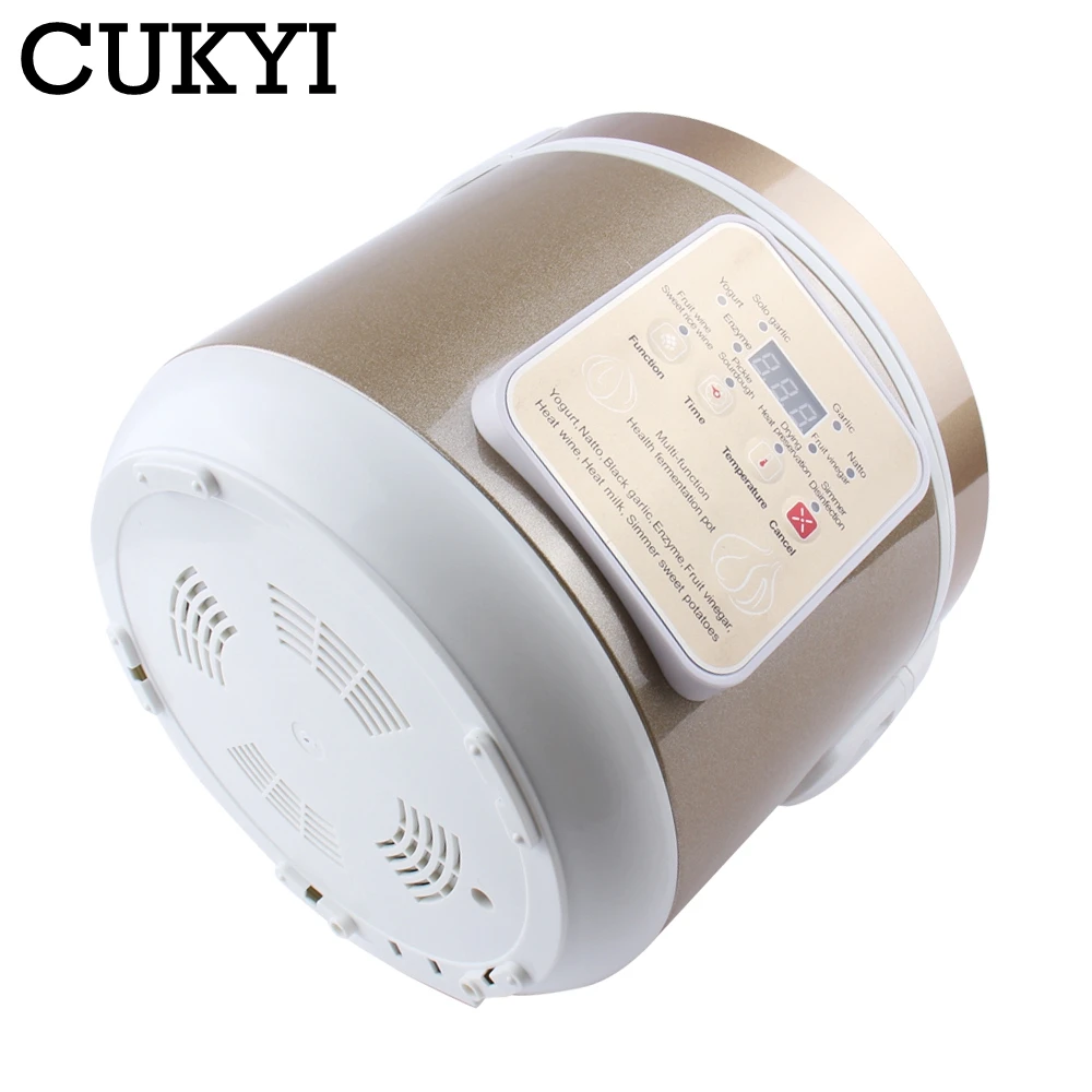 CUKYI Automatic Fermentation Machine 6L Black Garlic Dryer Enzyme Yogurt Rice Wine Maker Natto Making Temp control 110/220V