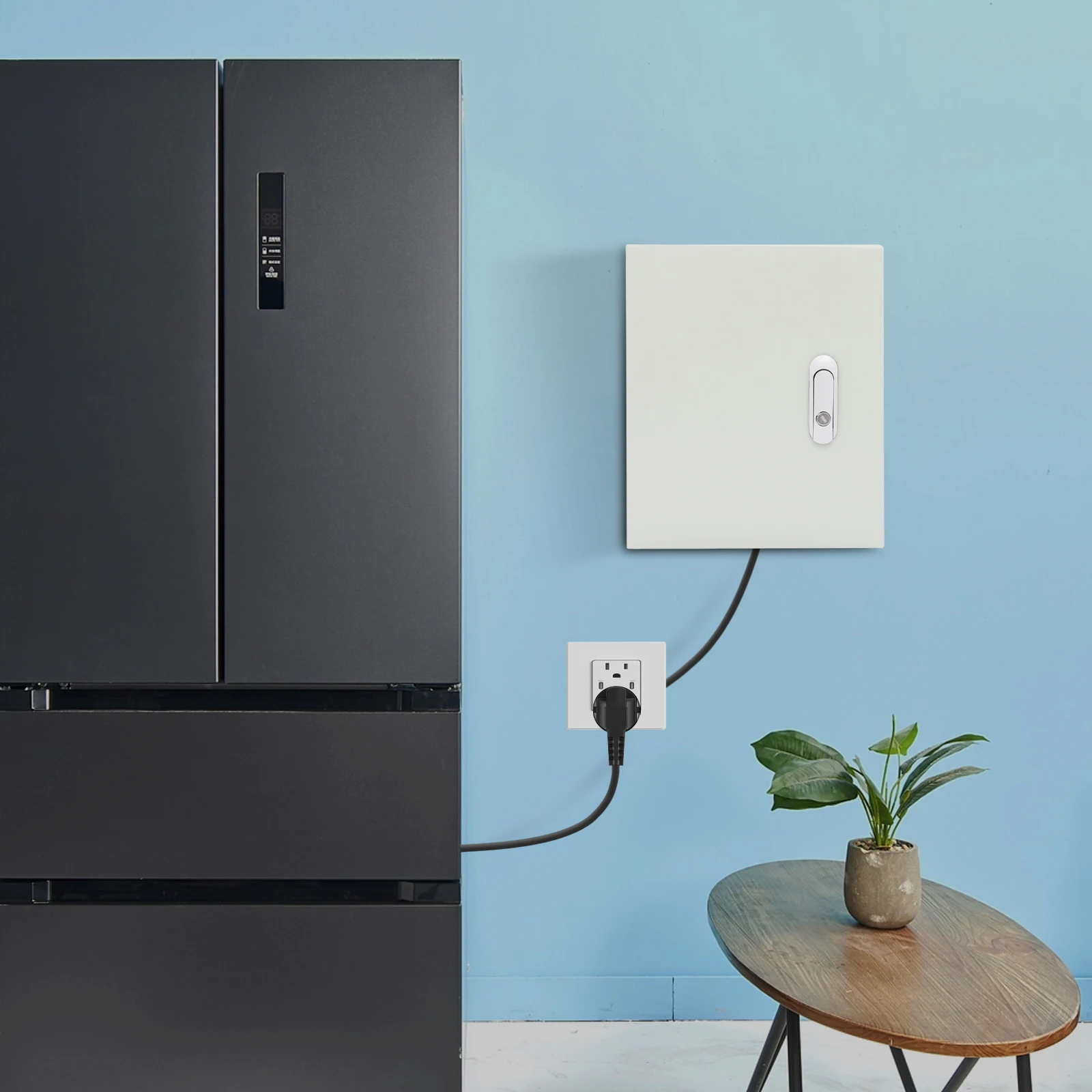 

Dual Power Transfer Switch, with Protective cover3P,110V 100A,Manual and Automatic Switch Modes,25*14*30cm