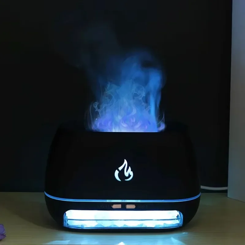 มินิอัลตราโซนิก USB AIR Humidifier 3D เปลวไฟกระจายน้ํามันหอมระเหยกระจายน้ํามันหอมระเหยน้ําหอมปรับอากาศห้องนอนกระจายกลิ่นหอม