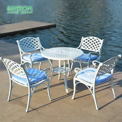 Perfect Quality Casting Aluminum Outdoor Garden Patio Four Chairs Table Set