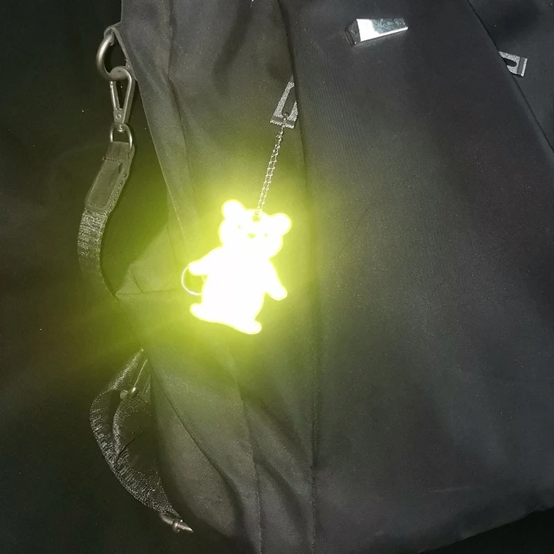 Reflective Gear Backpack Pendant Schoolbag Keychain Reflective Backpack Bear Reflectors Safety Reflector drop shipping