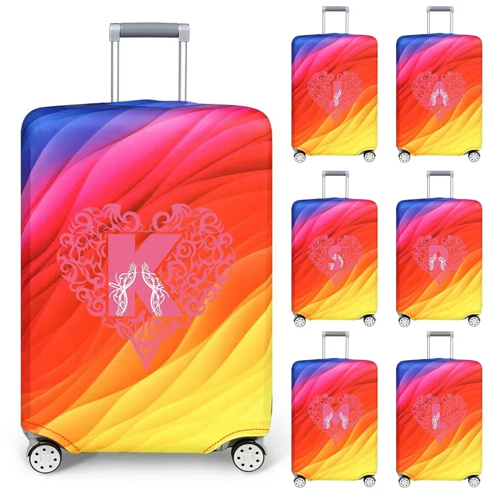 Luggage Protection Cover Wear-resistant Elastic Fabric Love Letter Series Dust Cover Durable Travel Case Protection Cover