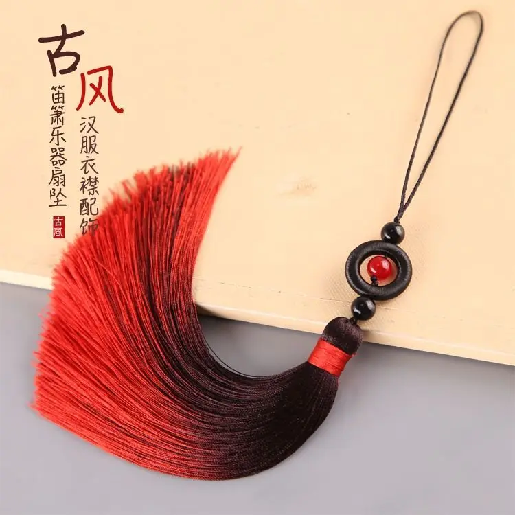 Circular Gradient Ear Diy Chinese Knot Ancient Style Chinese Style Hanging Decoration Holding Tassel Hanfu Collar Hanging Ear