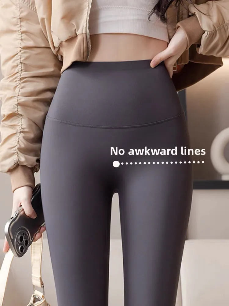 

High Waist Thin Yoga Pants Women's Autumn Winter Faion Flower Hydro ark Pants Fce Lined Base Layer Pants Casual Long T...