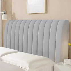 Funda de terciopelo de lujo para cabecero de cama, cubierta de Color sólido, todo incluido, respaldo de cama, suave, antipolvo, grueso, Protector de Cabeza trasera