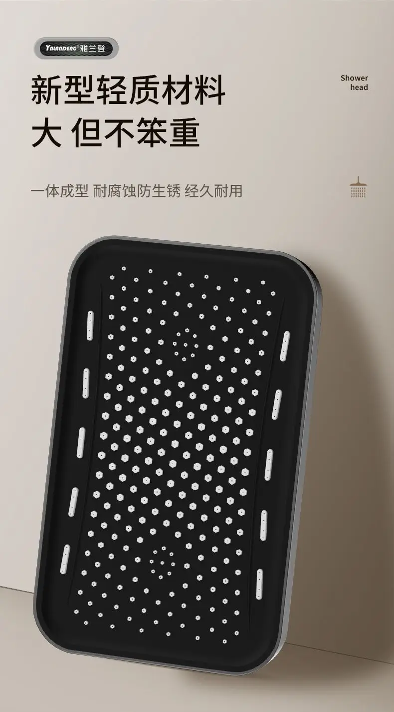New 14in 36CM Big Panel Rainfall Shower Head Large Flow High Pressure Top Sprayer Supercharge Shower Head Bathroom Accessories