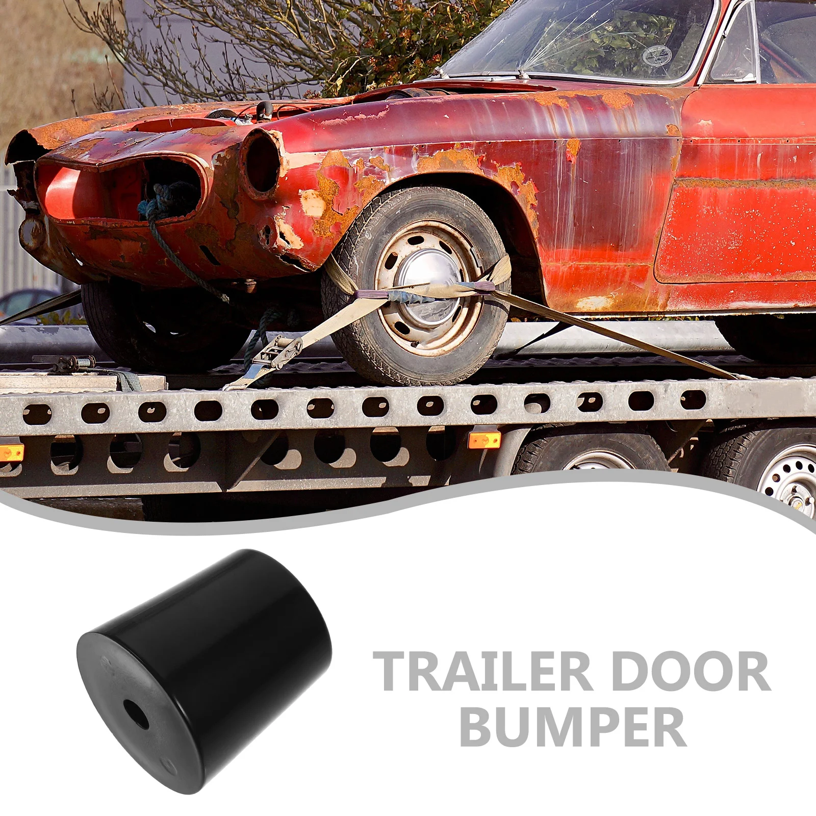 

4Pcs Trailer Door Bumper Heavy Duty PVC Ramp Door Stopper for Truck Cargo Trailer Rubber Isolation Pads Rubber