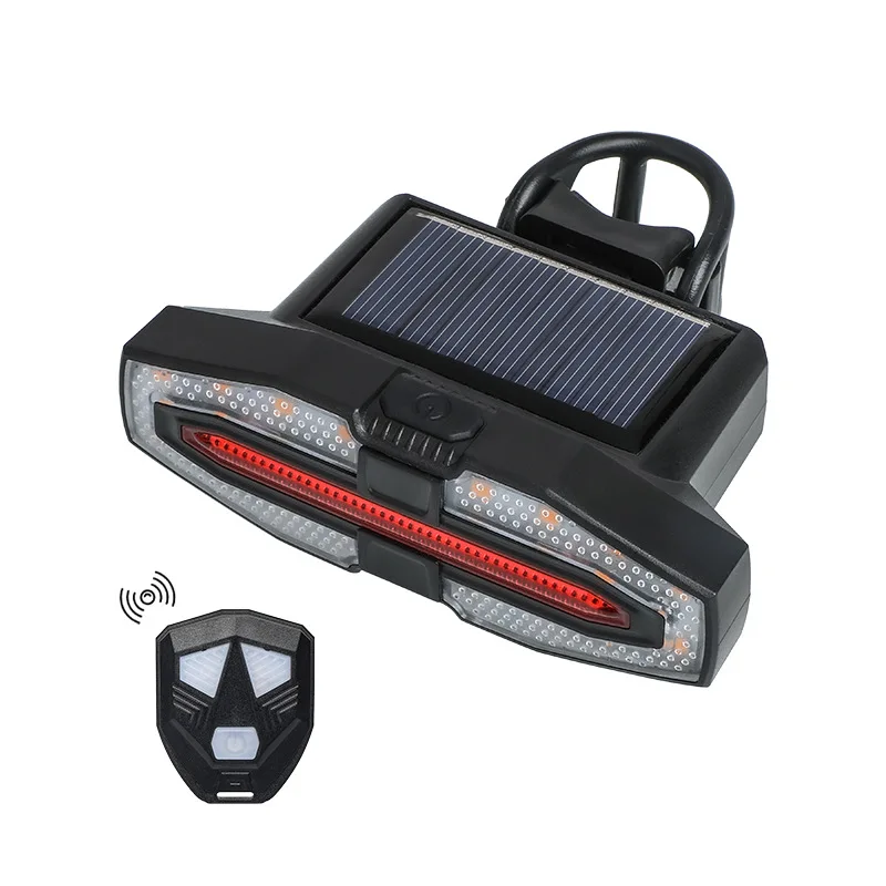 AliExpress ESLNF Solar Charging Road Bicycle Turn Signal Taillight Waterproof MTB Warning Rear Light With Remote Control Bike Accessories