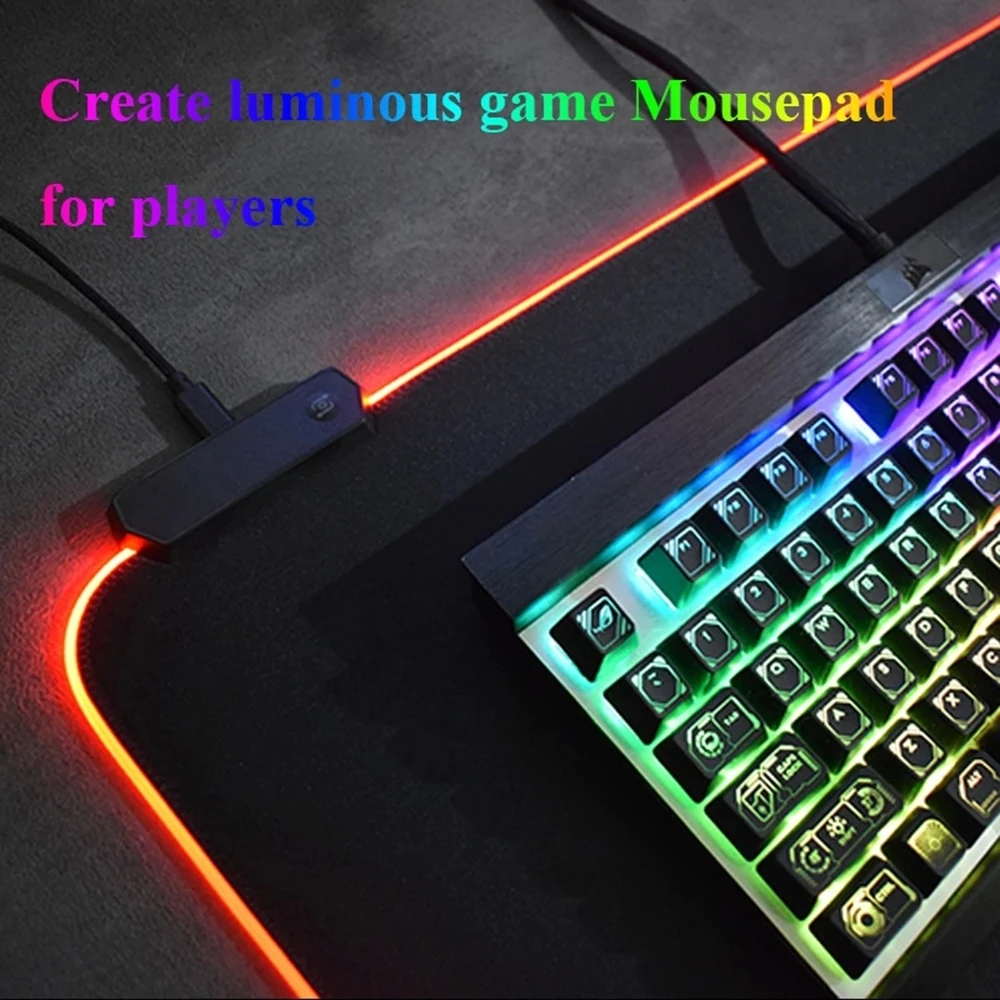 Imagem -02 - Anime R-roboteches Gaming Mouse Pad Teclado Rgb Extra Grande Computer Desk Mat Captura de Som Superfície Lisa