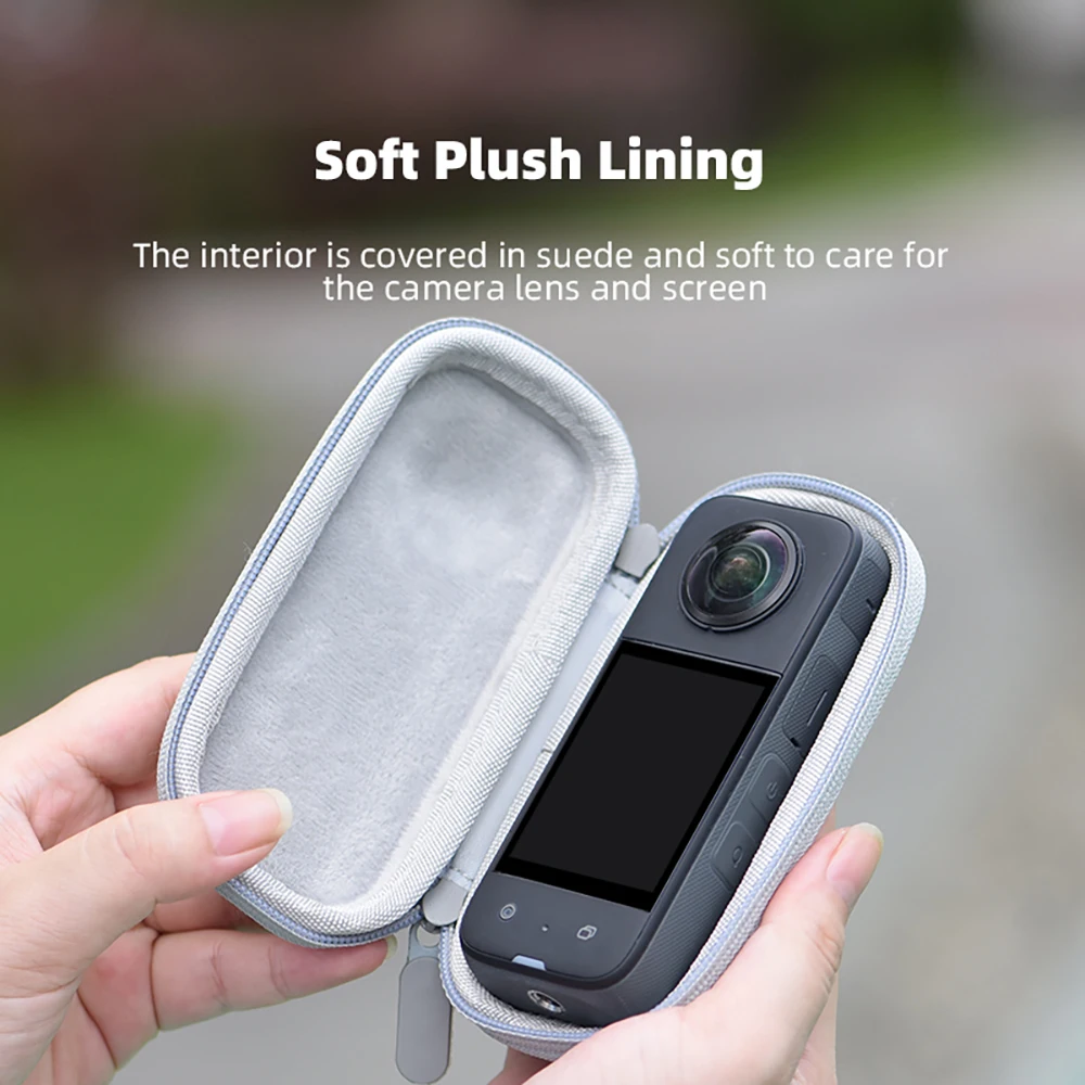 

For Insta360 X3 Hard Carrying Case PU Protective Travel Bag for Insta 360 X2 Action Camera Accessory