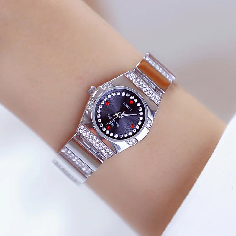 Женские Водонепроницаемые кварцевые часы с металлическим браслетом