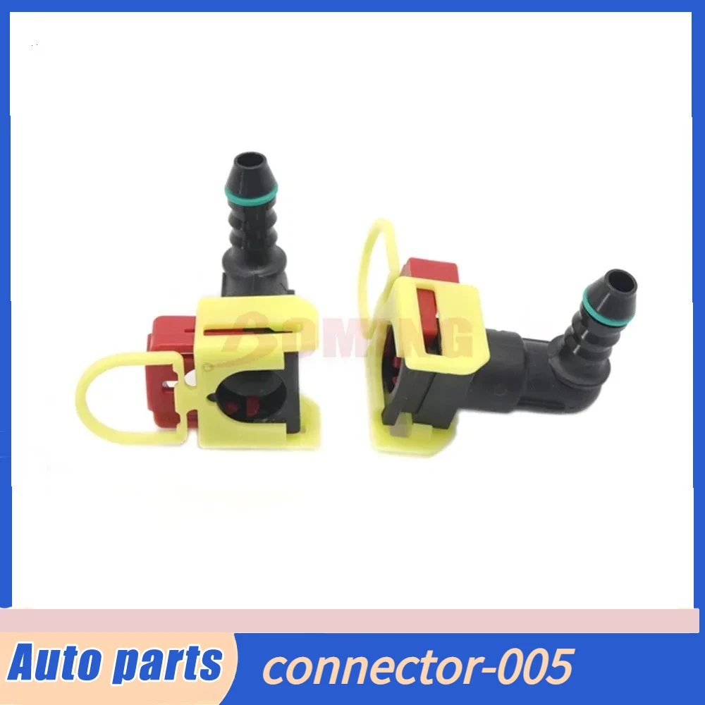 2PCS 9.49mm ID6 90° New Car Fuel Line Hose Pipe Coupler Quick Release Connector
