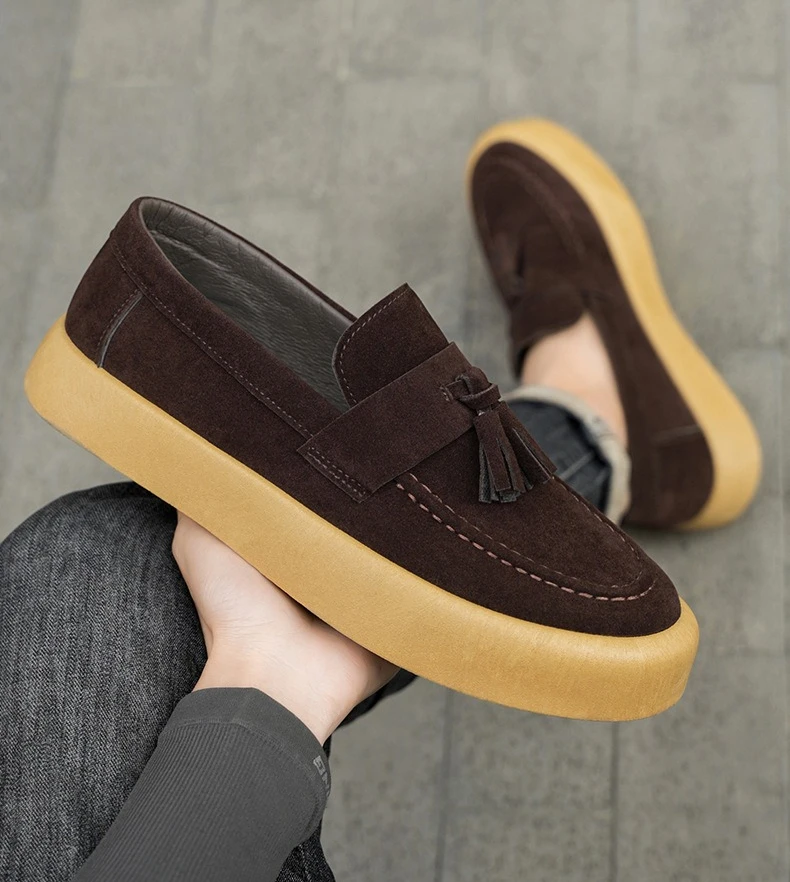 Neue Herbst-Herrenschuhe im Britischen Stil Modische Loafer Lässige Herrenschuhe – Detail 7