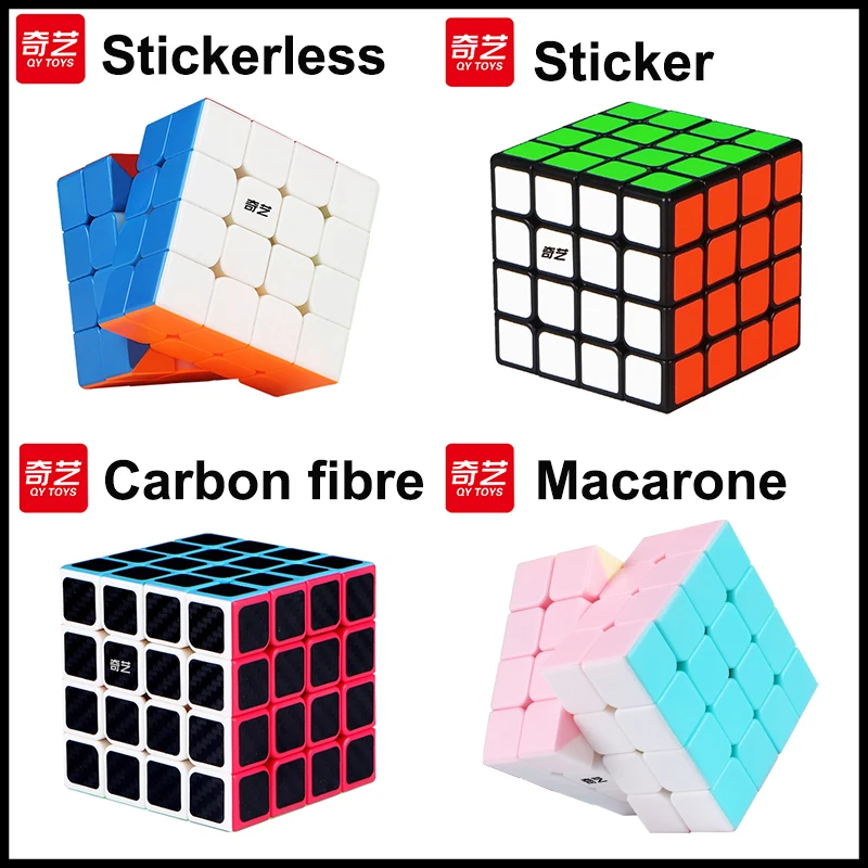 QiYi Speedcube 4x4x4 Qiyuan Magic Cube Professional 4x4 Speed Puzzle 4×4 Children's Fidget Toy QY Original Cubo Magico for Games