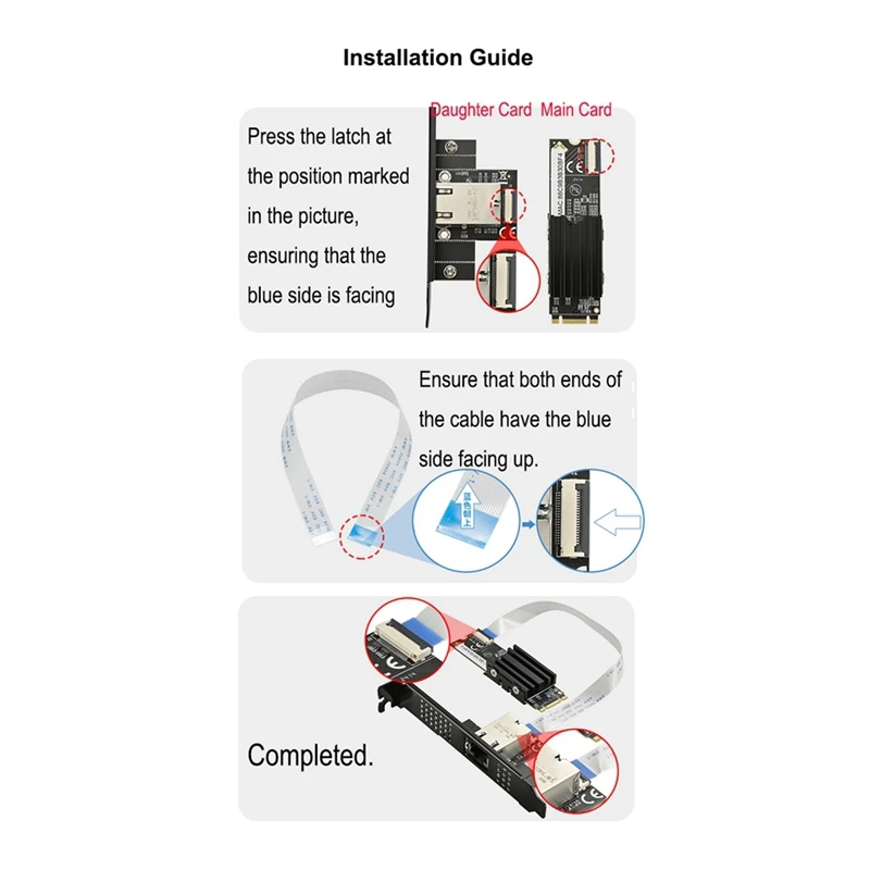 M.2 To Single Port 10Gbps Ethernet Gigabit Nic B Key M Key 10G/2.5G/1000M RJ45 Lan Network Adapter Card AQC113 Chip