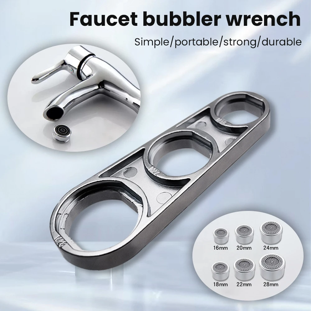 6 In 1 Faucet Aerator Wrench Water Flows Adjusting Faucet Bubbler Wrench Plumber Home Bathrooms Faucets Disassembly Tool