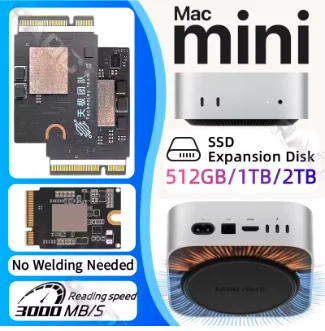

SSD-накопитель Mac MINI-SSD для моделей Mac Mini M4 (1 ТБ/2 ТБ) — компонент для модернизации и расширения жесткого диска.