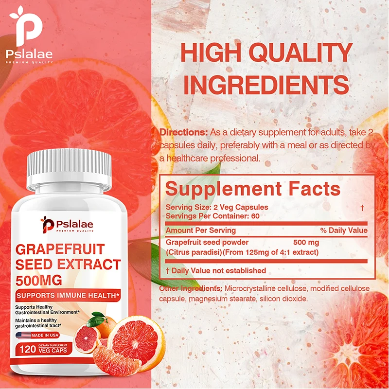 Grapefruit Seed Extract - Maintain A Healthy Gastrointestinal Tract and Enhance Immunity, Non-GMO