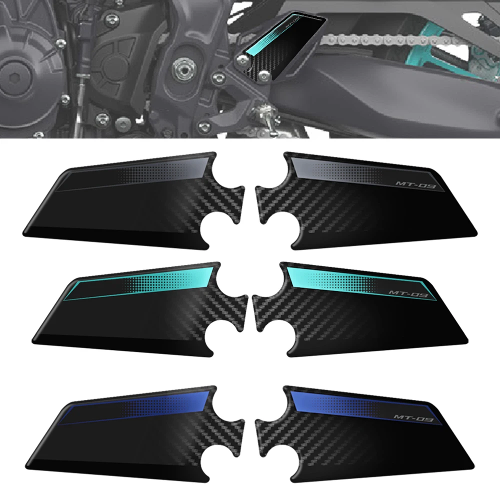 

For Yamaha MT 09 MT-09 2024 Motorcycle Accessories 3D Gel Heel Pad Sticker Protection Kit