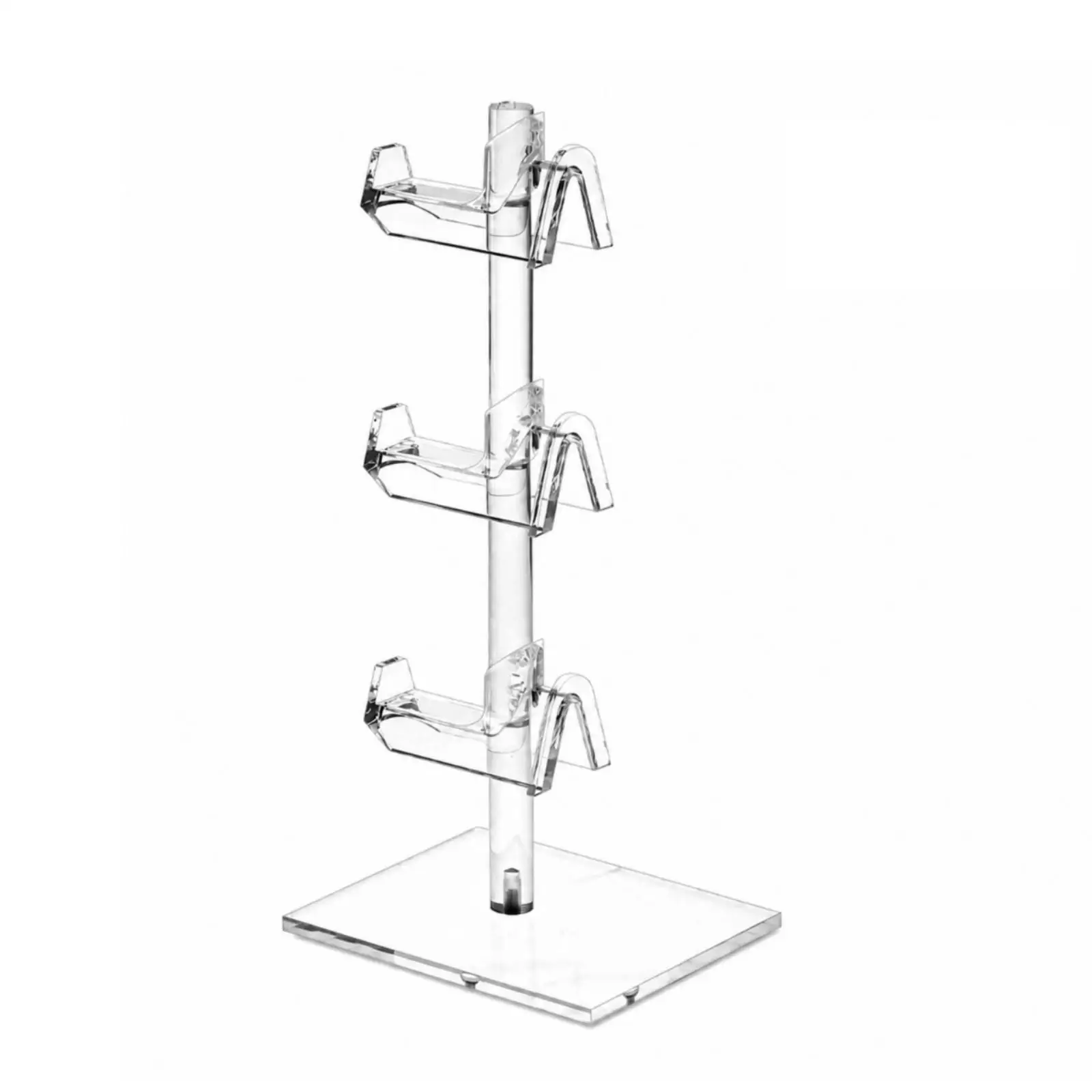 Glasses Display Stand 3 Tier Acrylic Eyeglass Holder Rack for Sunglasses Showcase Countertop Organizer for Home