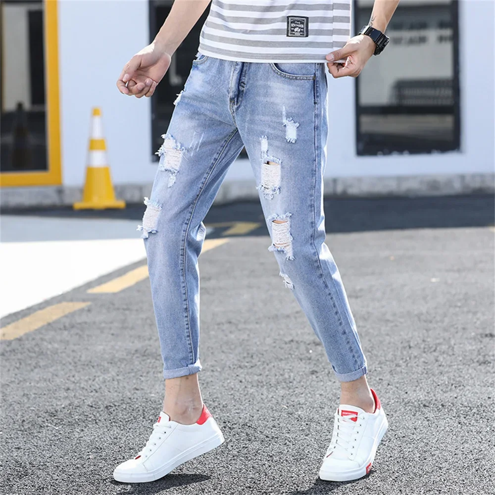 2025 New Men's Slim Fit Stretch Jeans Casual Fashion Multi Pocket Denim Trousers Everyday Men's Jeans Street Work Hip Hop Pants