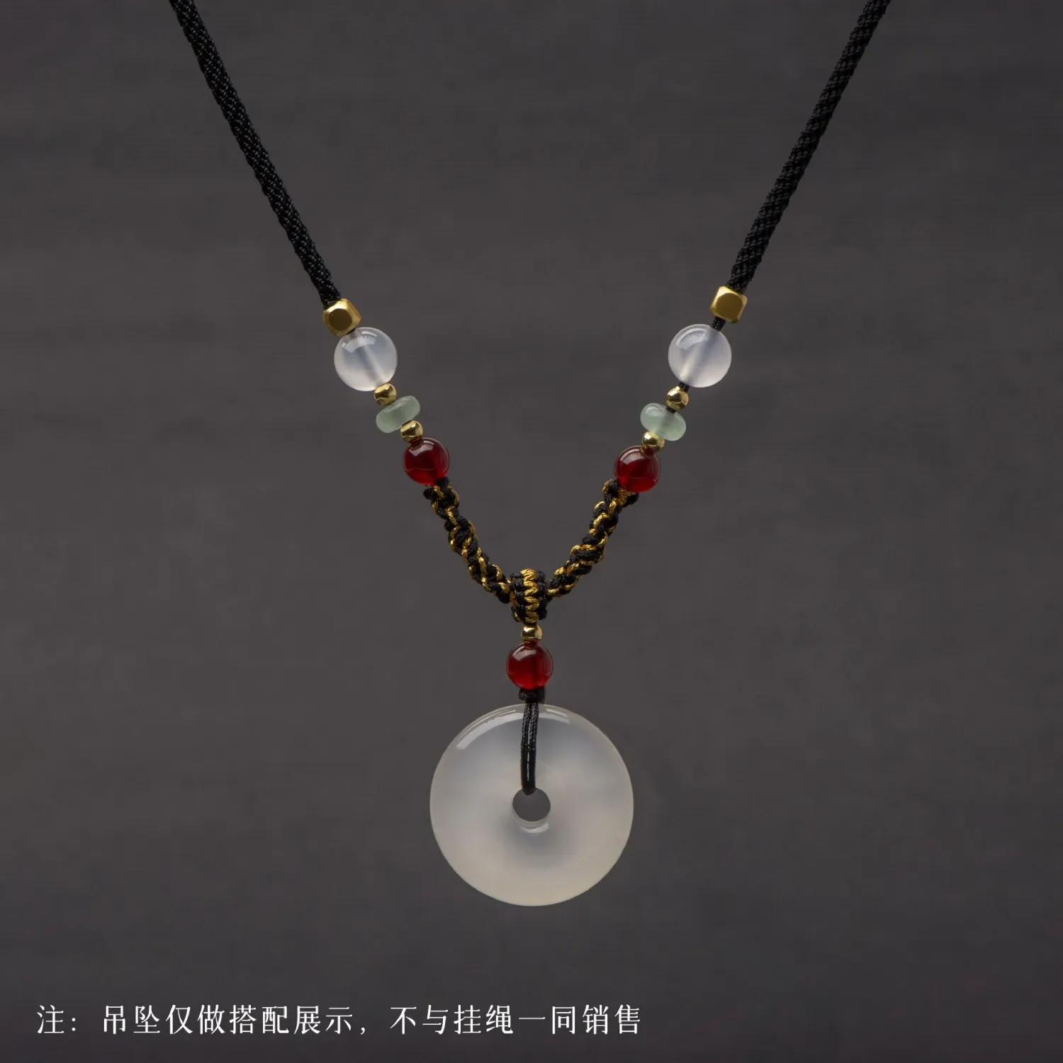 New Fine Hand Woven Dongling Jade High Goods Necklace Lanyard Rope DIY Gold Jewelry Jade Wax Jade Pendant Adjustable Neck Rope