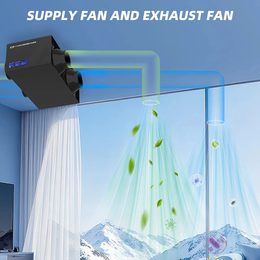 COMAYJOHN MCS-1000 Kitchen Roof Restaurant Duct Fan Exhaust Ceiling Fresh Air Ventilation Ventilation Fan