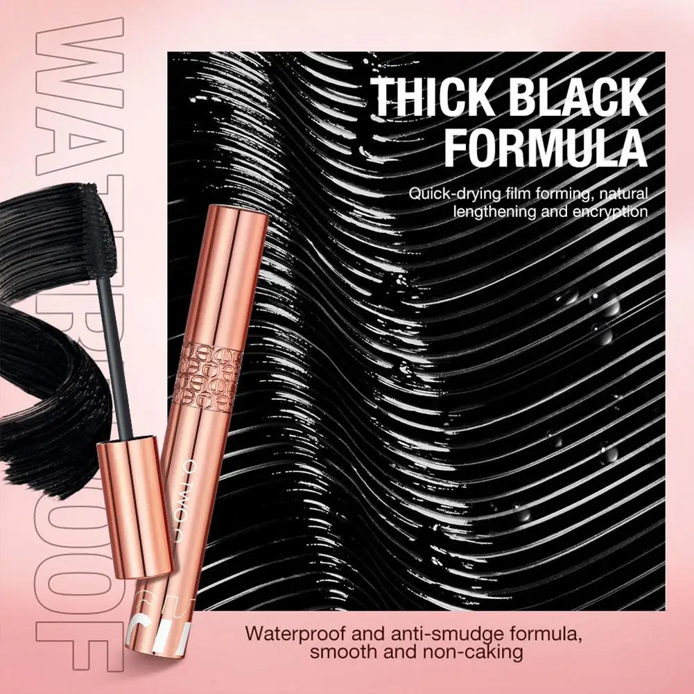 Mascara Waterproof Lengthens Eyelashes Extension Black Non-smudge Lengthening Volume 5D Silk Fiber Mascara Cosmetics