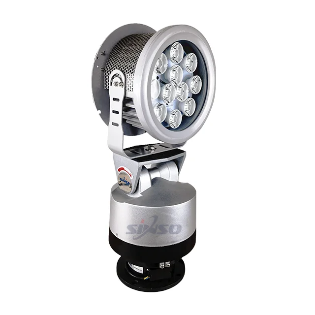 300W Industrial Marine Search Light 355°PTZ RS485Remote Control LED Spotlight IP65 Waterproof for Boat Security Port Guard Tower