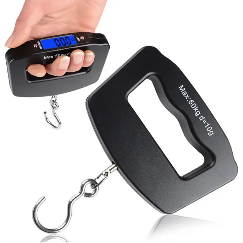 

110lb/50kg Portable Electronic Scale LCD Digital Luggage Scale Suitcase Travel Weighs Baggage Bag Fishing Weight Balance Tool