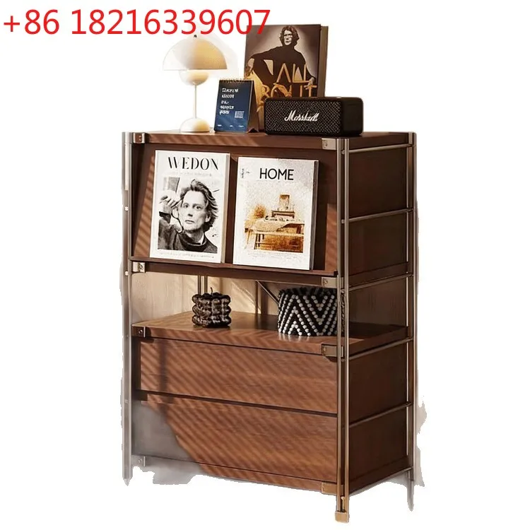 YAO living room simple door cabinet storage rack bedroom study multi-functional storage magazine cabinet floor