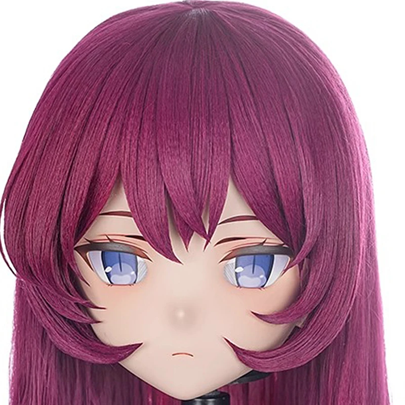 맞춤형 풀 헤드 여성/소녀 수지 Kig 마스크 애니메이션 피규어 코스프레 BJD 마스크 일본 애니메이션 역할 놀이 Kigurumi Doll Mask